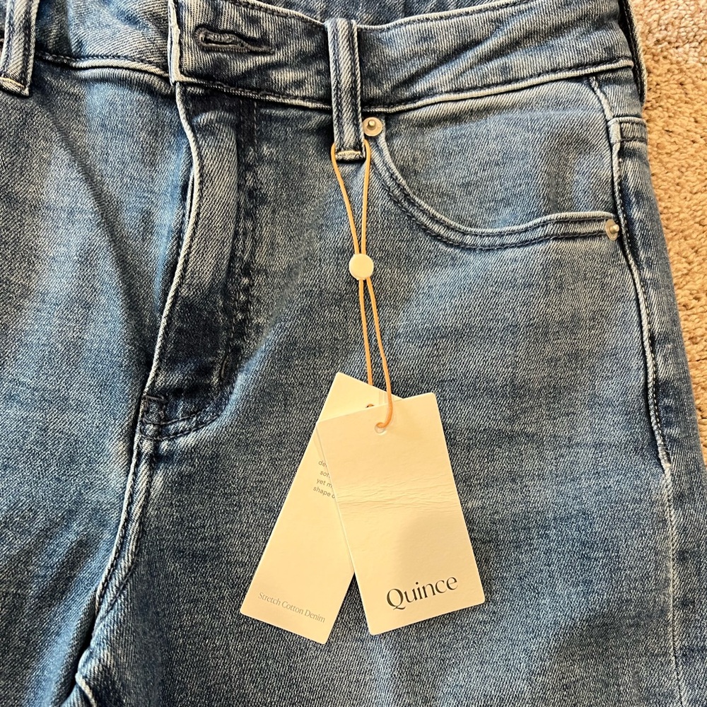 Quince Women's Bella wide Leg Jeans in Blue